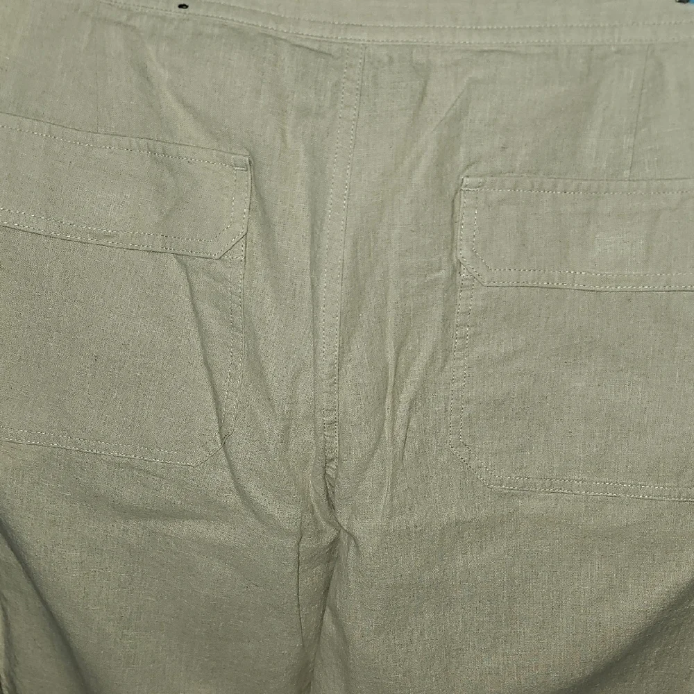INC International Concepts Men's Khaki Drawstring Linen Pants Size 32/32